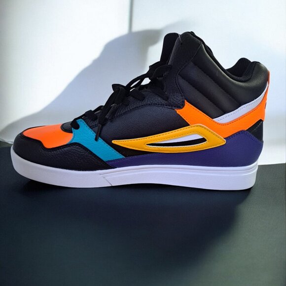 Fila Men’s Everge High-tops Black Orange Yellow Blue Size 11 NWOT - Picture 4 of 15